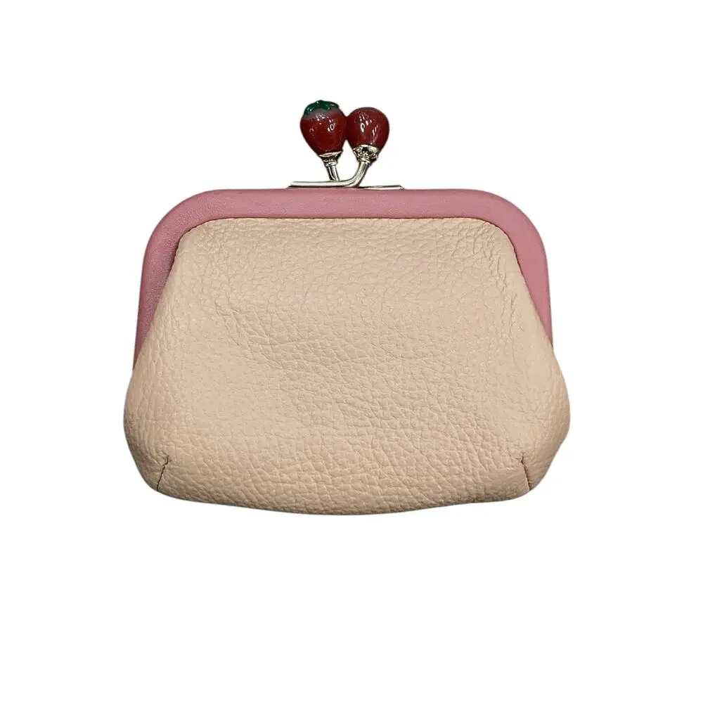 RARE Nora Kisslock Coach Strawberry Wallet